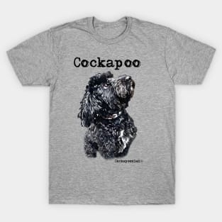 Black and White Cockapoo / Spoodle and Doodle Dog T-Shirt